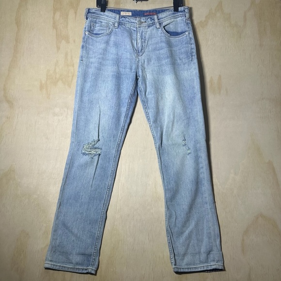 Pilcro By Anthropologie Slim Boyfriend Jeans Distressed Light Wash Size 28 - Picture 1 of 14